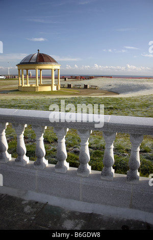 Blyth Bandstand with Marble Balustrade in Foreground Stock Photo