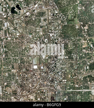 aerial map downtown Atlanta Georgia Stock Photo