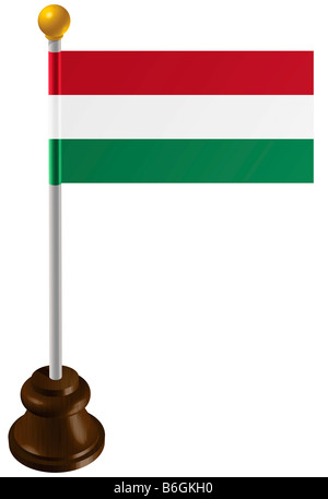 Hungary flag as a marker Stock Photo
