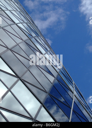 A close-up detail of the Gherkin building in London Stock Photo