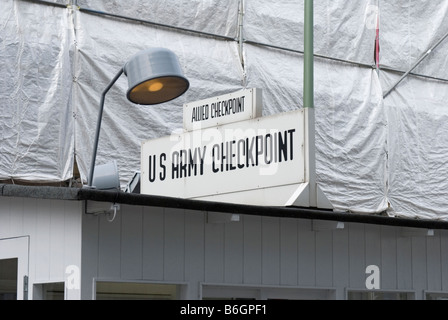Us Army checkpoint charlie berlin germany Stock Photo