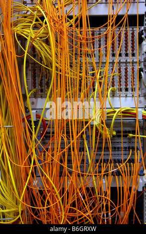 DEU Germany Cable of a computer server center of a company Stock Photo