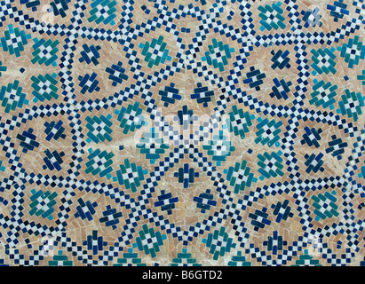 Tiled background oriental ornaments from Uzbekistan Stock Photo