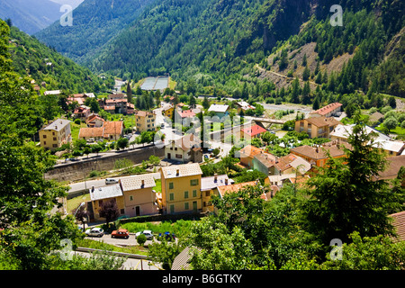 Small mountain town of Isola in the Mercantour National Park, Parc National Du Mercantour, Alpes Maritimes, Provence, France Stock Photo