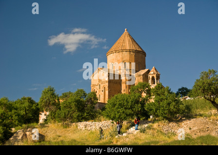 Lake Van's 10th century Armenian Church of the Holy Cross on Akdamar Island Stock Photo