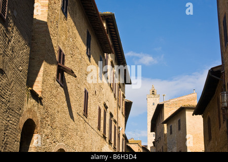 The walled medieval city of San Gimignano Stock Photo