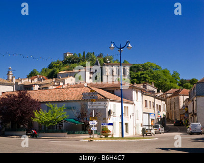 Town centre Montaigu de Quercy Tarn et Garonne Southwest France Europe Stock Photo