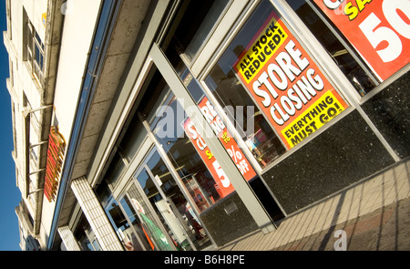 Closing down sale at Woolworths store. Stock Photo