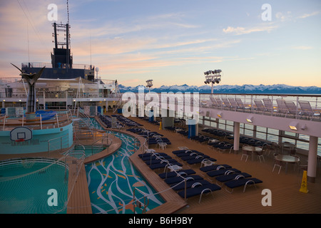 Cruise Ship Inside Passage Alaska USA Stock Photo