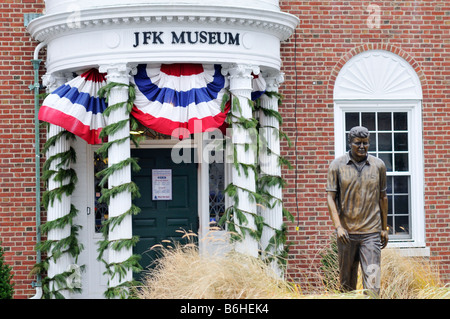 The JFK Museum  located in Hyannis Cape Cod MA decorated for  Christmas  USA Stock Photo