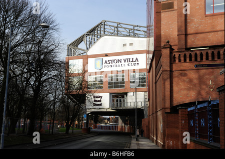 The Trinity Road stand of Villa Park in Birmingham the home of English premier league football club Aston Villa Stock Photo