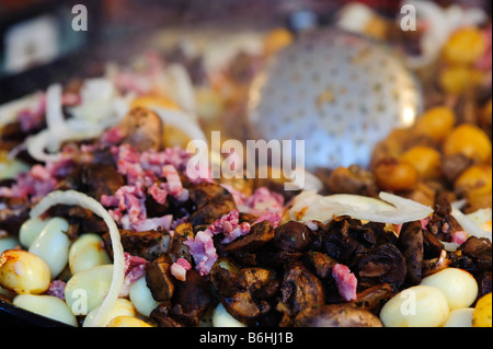 close up of a hot wok dish Stock Photo