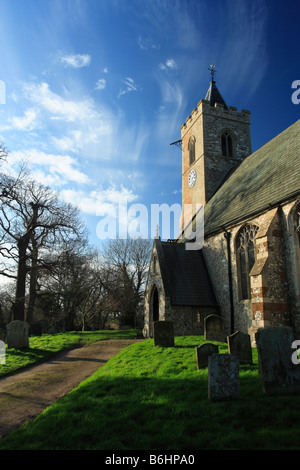 St Andrew's church Ringstead, Norfolk. Stock Photo