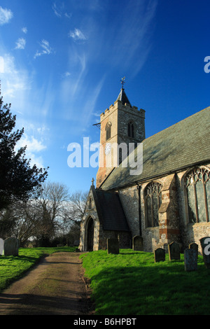 St Andrew's church Ringstead, Norfolk. Stock Photo