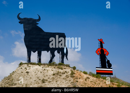 Europe Spain Andalucia Jerez Tio Pepe and bull Stock Photo