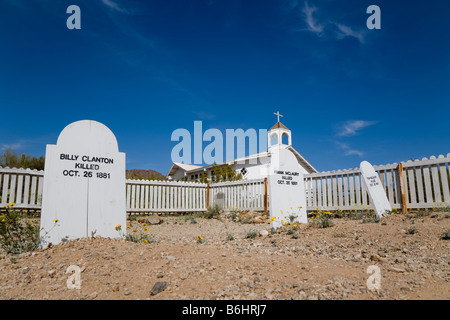 Replica of Boot Hill at Old Tucson Studios, west of Tucson, Arizona, USA Stock Photo