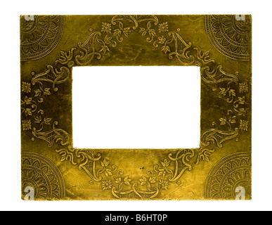 metal photo frame isolated on a white background Stock Photo