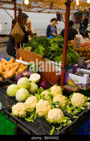 Vegetable stall at Portobello Road market in West London England UK Stock Photo