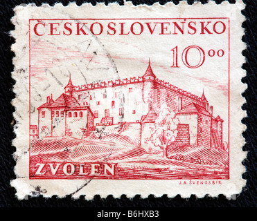 City of Zvolen, Slovakia, postage stamp, Czechoslovakia