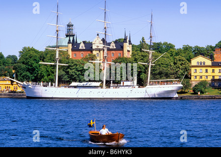 SWEDEN STOCKHOLM SHIP HOSTEL AV CHAPMAN AT SKEPPSHOLMEN Stock Photo