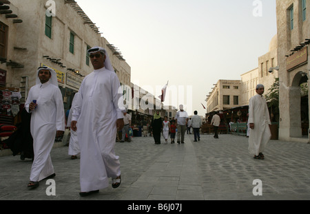 Scene of the Souq Waqif market in Doha, Qatar. Stock Photo
