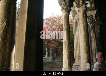 Cloister at the church of St Trophime in Arles, France. Stock Photo