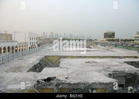 Demolition site in Doha, Qatar. Stock Photo