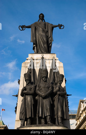 Crimean Guards memorial and statue of Florence Nightingale by John Bell at Waterloo place in central London England UK Stock Photo