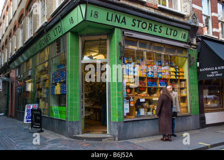 Lina Stores the Italian shop in Soho London England UK Stock Photo