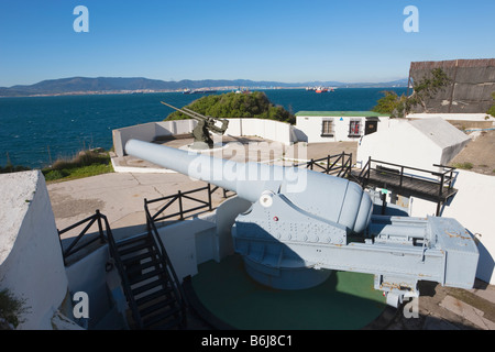 Gibraltar 100 ton gun dating from 1880 s at Napier of Magdala Battery Rosia Bay Stock Photo