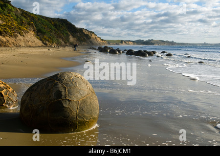 The Moeraki Boulders, Otago Coast, South Island, New Zealand Stock Photo