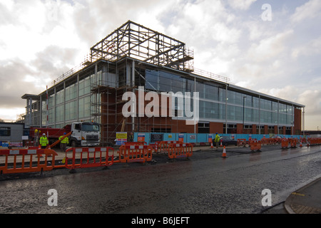 Huge Tesco Extra store under construction Oldham Manchester Stock Photo