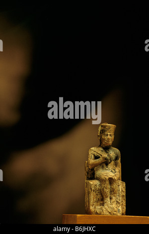Egypt, Cairo, Old Kingdom, Pharaoh Khufu, ivory statue, Egyptian Museum Stock Photo