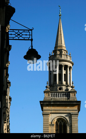 UK, England, Oxford. The spire of All Saints Church, now the library of Lincoln College, Oxford. Stock Photo