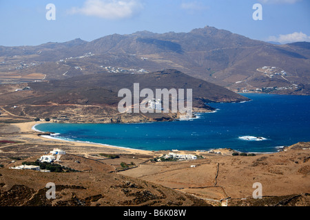 Panormos Bay Greek Cyclades Island of Mykonos Greece Stock Photo