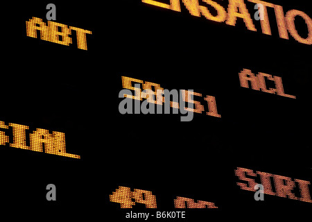 Stock ticker in Times Square Manhattan New York City New York USA Stock Photo