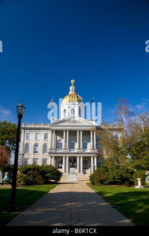 The New Hampshire State House is the state capitol building located in Concord New Hampshire USA Stock Photo