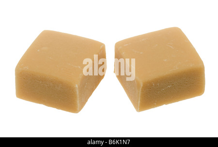 caramel toffee candy isolated on a white background Stock Photo
