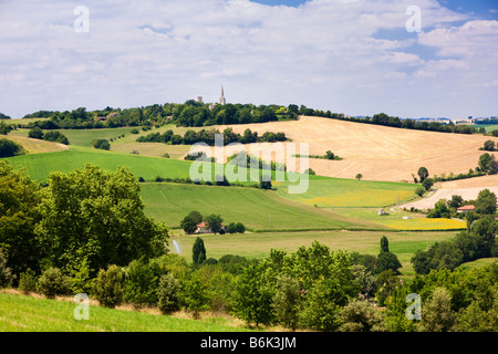 The farmland landscape of Gers in Gascony Southwest France Europe