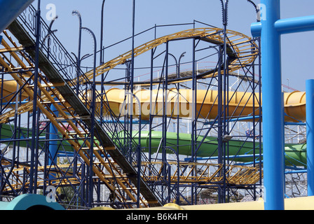 Rails For Roller Coasters and Water Slides Stock Photo