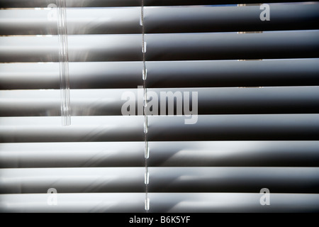 Abstract photo of sunlight on venetian blinds Stock Photo