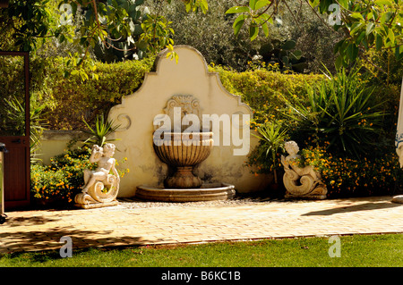 Restaurant and garden near Agrigento in Sicily, Italy Stock Photo