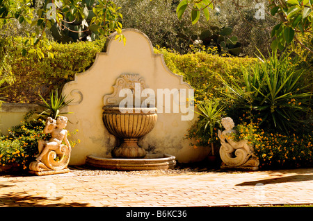 Restaurant and garden near Agrigento in Sicily, Italy Stock Photo