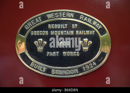 Vale of Reheidol Light Railway steam locomotive and shed Stock Photo