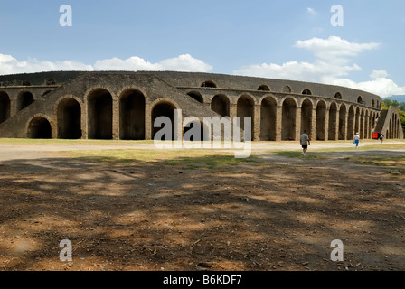 The Pompeii's amphitheatre is the oldest known Roman amphitheatre in existence, 70 BC, seating capacity 20 000, Pompeii, Italy. Stock Photo