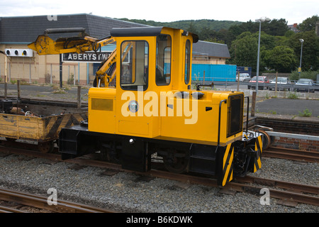 Vale of Reheidol Light Railway steam locomotive and shed Stock Photo