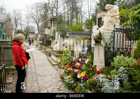 The grave of Frederic Chopin in Pere Lachaise cemetery in Paris France Stock Photo