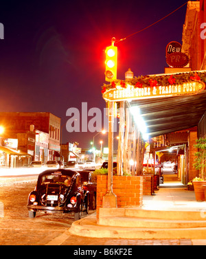 Volkswagen Beetle at a stop light in Fort Worth, Texas Stock Photo