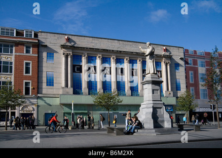 Dublin, Ireland - O'Connell Street, showing the art deco Carlton cinema and statue of Father Matthew. Stock Photo