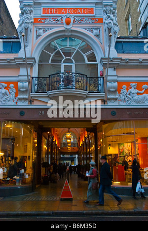 The Royal Arcade in Old Bond Street in Mayfair in London England UK Stock Photo